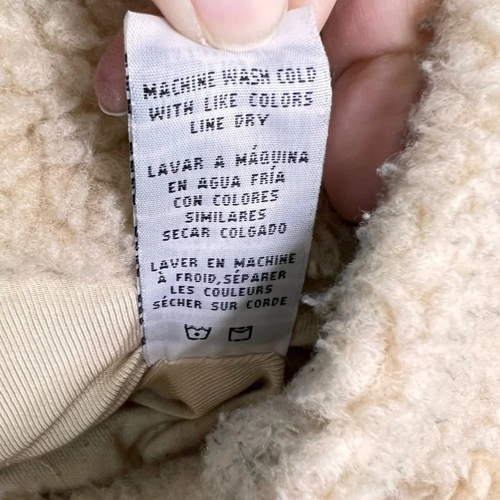 Thread & Supply Anthropologie Full Zip Teddy Jacket in Taupe Size S - Picture 10 of 15